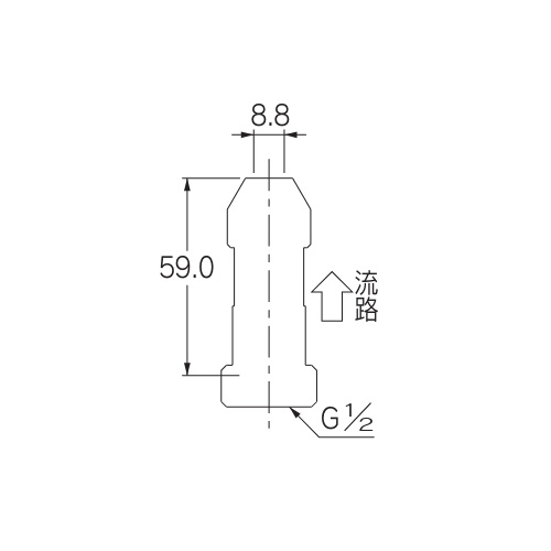 G 1/2インチ[8mm]銅管用逆止弁【EA469BR-3】