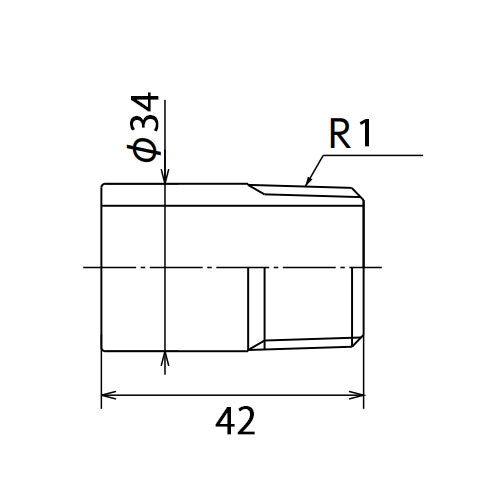 R 1 インチ 片ねじニップル(ステンレス製)【EA469DG-10A】