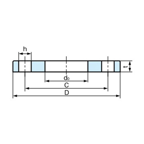 1インチ /10K 溶接差込みフランジ(ステンレス製)【EA469FJ-8A】