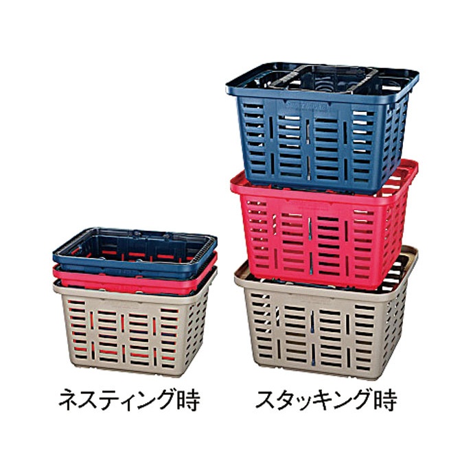 465x385x280mm/27L バスケット(茶/4個)【EA505AS-3A】