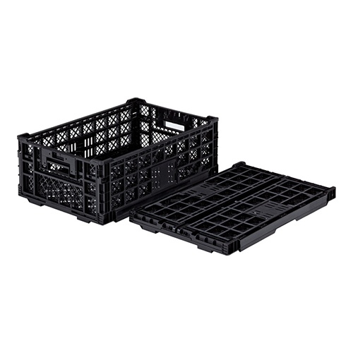 600×400×220mm/41.9L 折畳コンテ(黒)【EA506AK-53】
