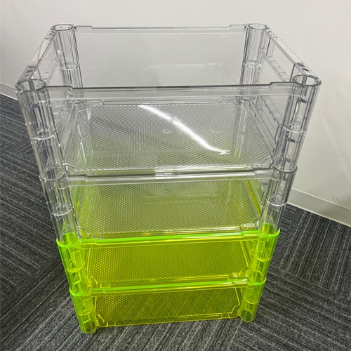 391x227x153mm/10L ポリカ製コンテナ(透明イエロー)【EA506AT-2】