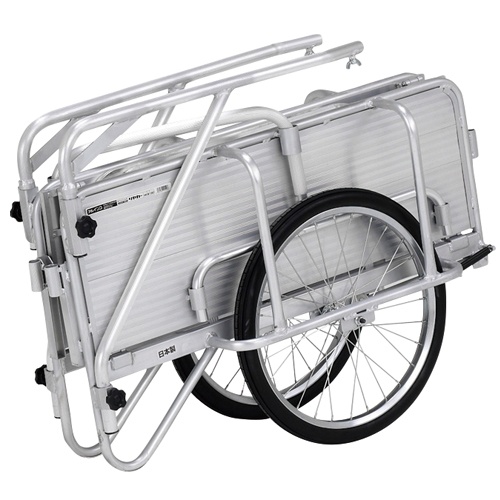 900×600mm リヤカー・折畳式(側板付/アルミ製)【EA520AG-7】