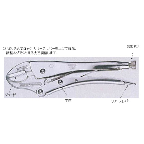 250mm ロッキングプライヤー【EA533FA-10】