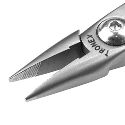 124mm 精密プライヤー(ESD/半丸/バネ付)【EA537T-13】