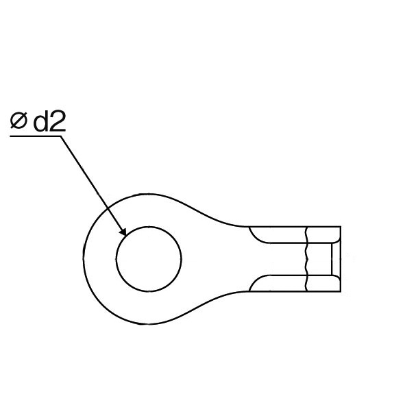 5.5-8[丸形]耐熱裸圧着端子(100個)【EA538MA-209】
