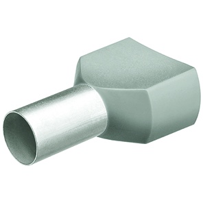 0.75mm2 絶縁ツインフェルール端子(灰色/200個)【EA538WC-32】