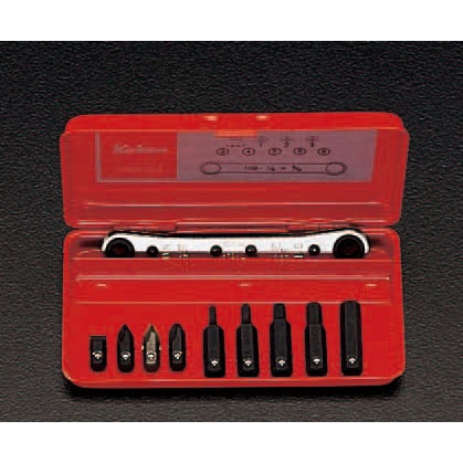 1/4’’Hex ドライバービットセット(ラチェット付)【EA550KD】