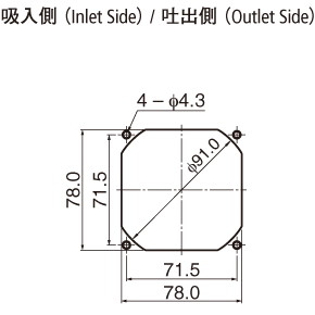 ACファンモーター 115V 80mm【08025MB-A1L-AA-00】