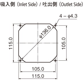 ACファンモーター 115V 119mm【11938MB-A1N-EA-00】