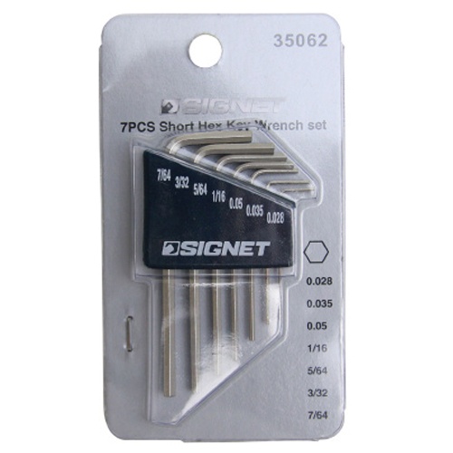 7本組 精密六角棒レンチセット(インチ)【EA573AE-2】