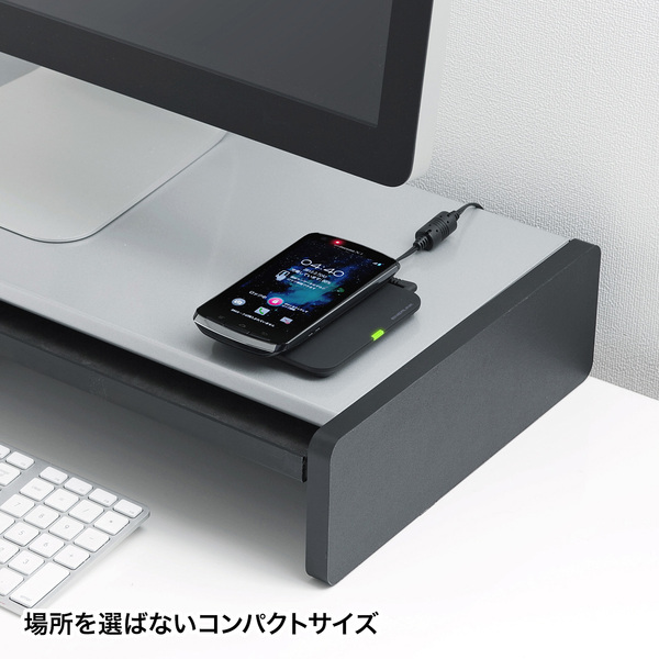 ワイヤーレス充電パッド(ブラック)【WLC-PAD12BK】