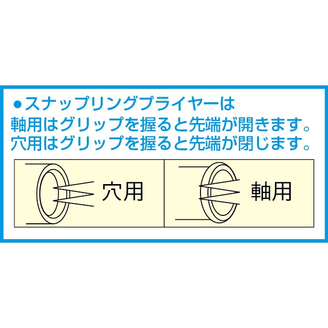 12-25mm 穴用スナップリングプライヤー(90゜)【EA590SE-12】