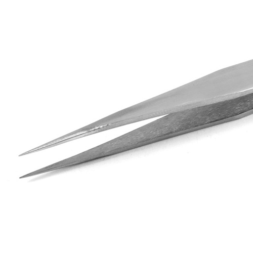 0.4×125mm/AA 精密用ピンセット(ステンレス製)【EA595AK-11】