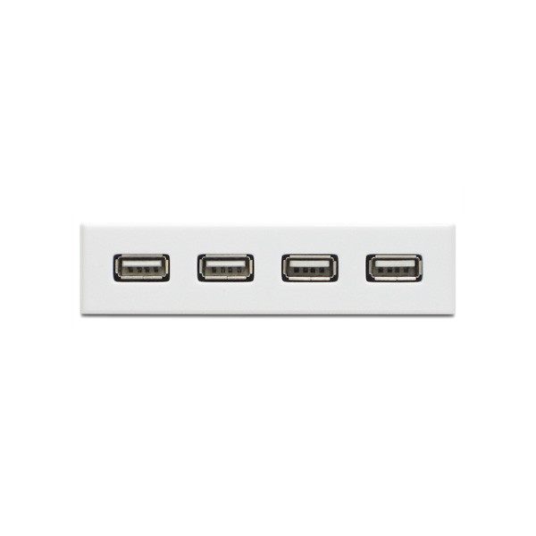 3.5インチベイ USB2.0フロントパネル ホワイト/ブラック【PF-005D】