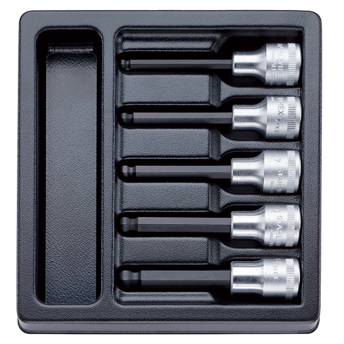 1/2’’DR/5点[Ball-Hex]ビットソケットセット【EA612TJ-1】
