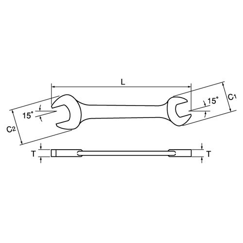 3.2x4mm/82mm 両方スパナ(ミニ)【EA615BE-1】