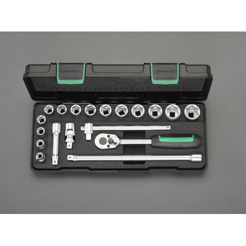 3/8”DR ソケットレンチセット EA617CC-100 エスコ製｜電子部品・半導体
