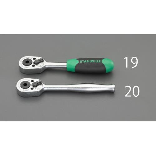 1/4”Hex/117mm 凹ラチェットハンドル