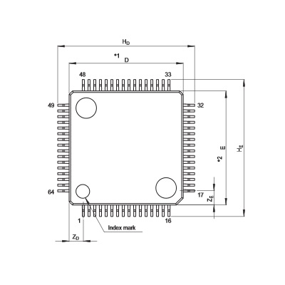 マイコンIC RX200 32BIT 512KB FLASH 64LFQFP【R5F52108CDFM#30】