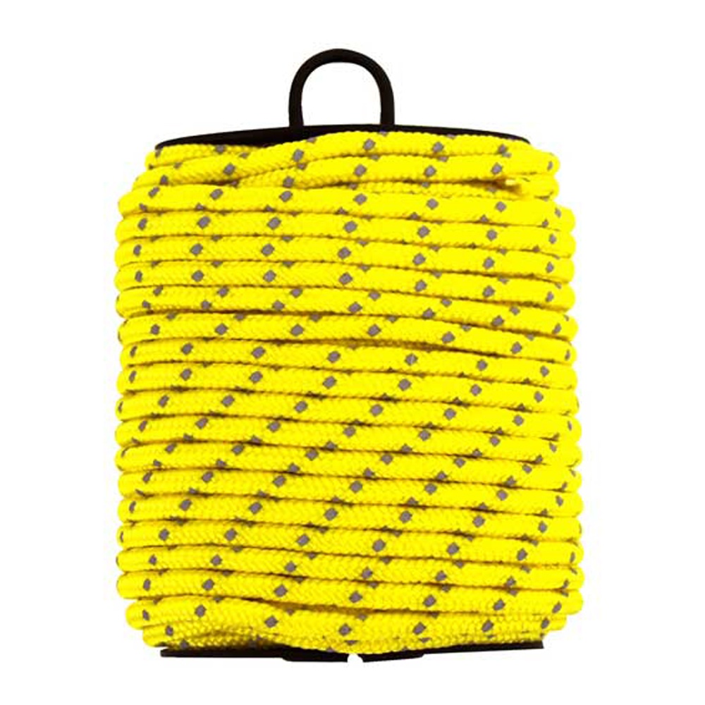 4mmx15m 安全反射ロープ(イエロー)【EA628AJ-42】