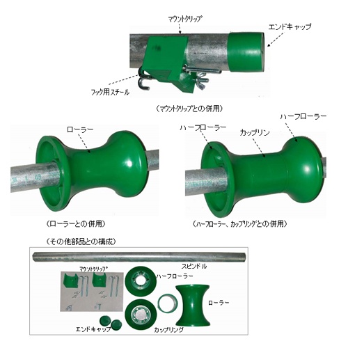 48×1016mm スピンドル(キャップ付/1本)【EA631G-5】