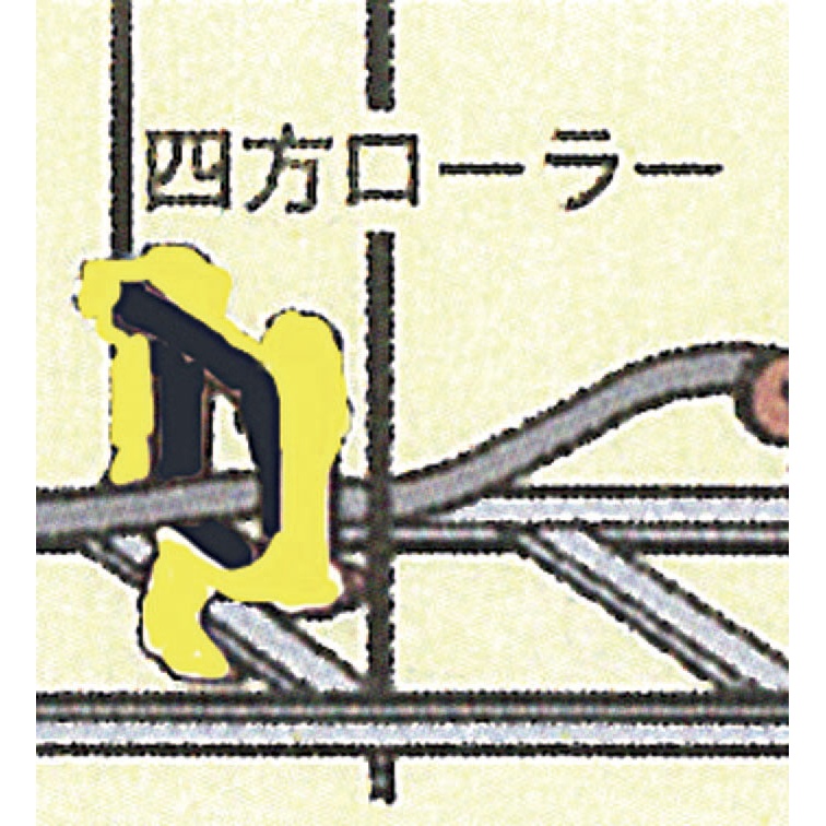 (内寸)70×70mm 四方ケーブルローラー【EA631GR-1】