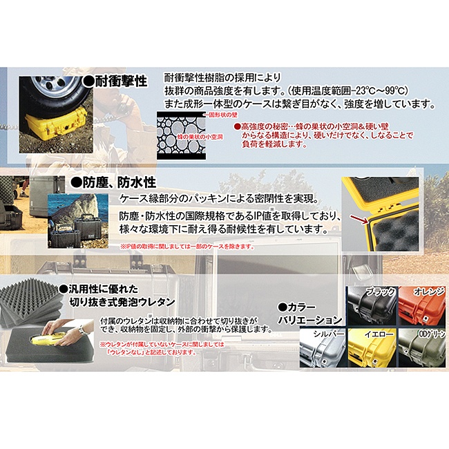 725×445×270mm/内寸 万能防水ケース(黒)【EA657-165】