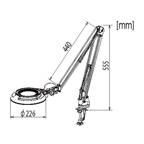 x3.0/130mm 拡大鏡(調光LED照明付)【EA756TE-2】