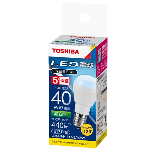 AC100V/3.8W/E17 電球/LED(昼白色)【EA758XY-2C】