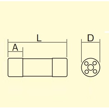 250Vx3.0A/φ15mm 筒型エンクロヒューズ(2本)【EA758ZV-3】