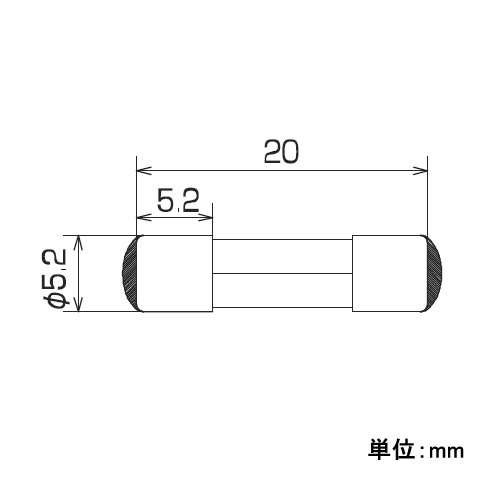 125Vx1.0A/φ5.2mm 管ヒューズ(速断型/3本)【EA758ZW-201】