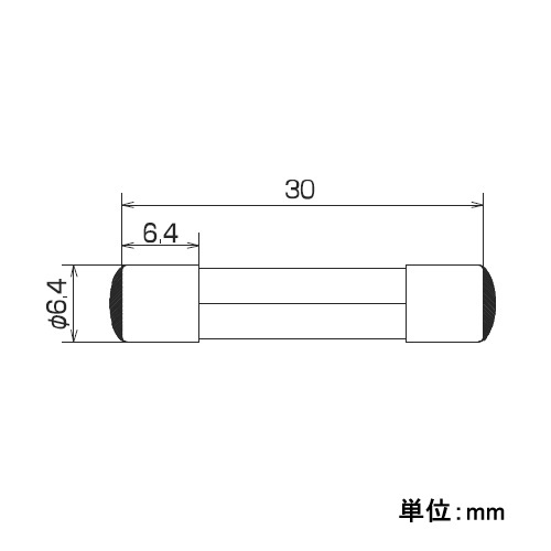 125Vx1.0A/φ6.4mm 管ヒューズ(速断型/3本)【EA758ZY-201】