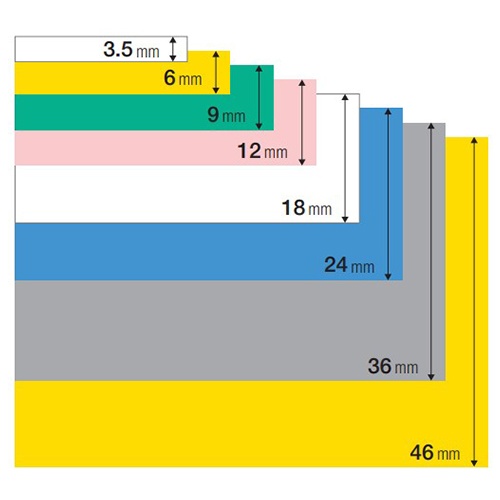 6mm テープカートリッジ(白に黒文字)【EA761DX-6】