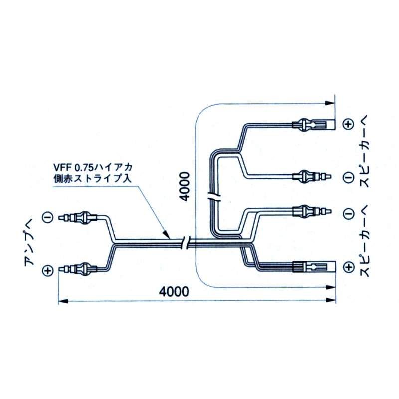 4m スピーカーコード【EA763CG-10】