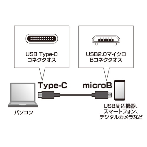 1.0m USBケーブル(C-microB/2.0対応)【EA764AC-76】