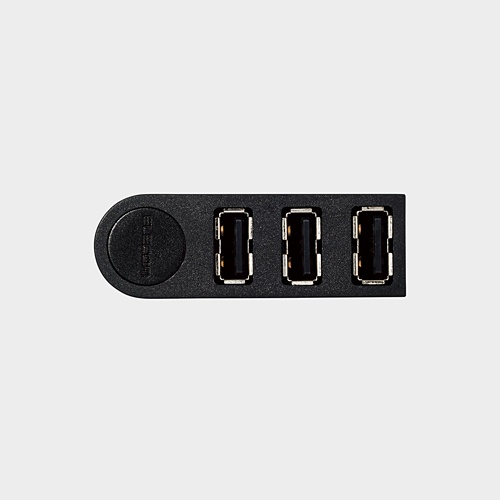 [3ポート]USB2.0ハブ(ブラック)【EA764AD-32B】