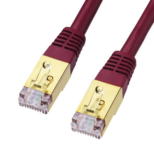 20 m LANケーブル(CAT7/SCTPタイプ/ワインレッド)
