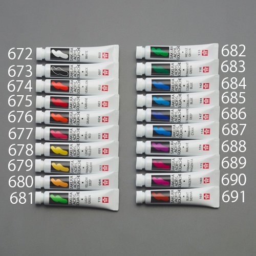12ml アクリル絵具(パーマネントグリーン)【EA765MV-683】
