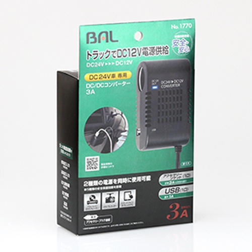 DC24V→DC12V/3A コンバーター【EA812JK-6】