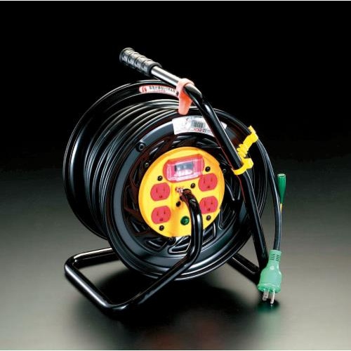 AC125V/22A/30m コンセント固定リール(過負荷遮断) EA815DA-4 エスコ製