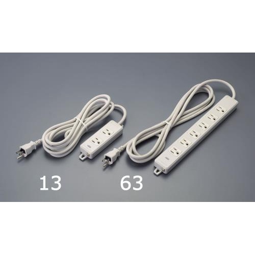 アウトレット福袋 AC125V/15Ax EA815GK-65 タップ(6口・アース・マグネット付) 5m PCアクセサリ・サプライ