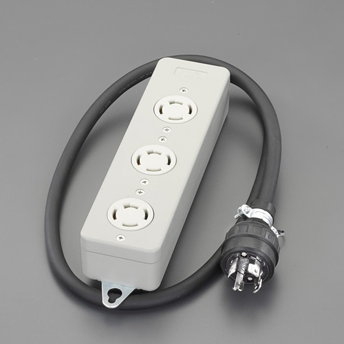 AC250V/20Ax1.0m 三相タップ(接地3P)【EA815GR-14】