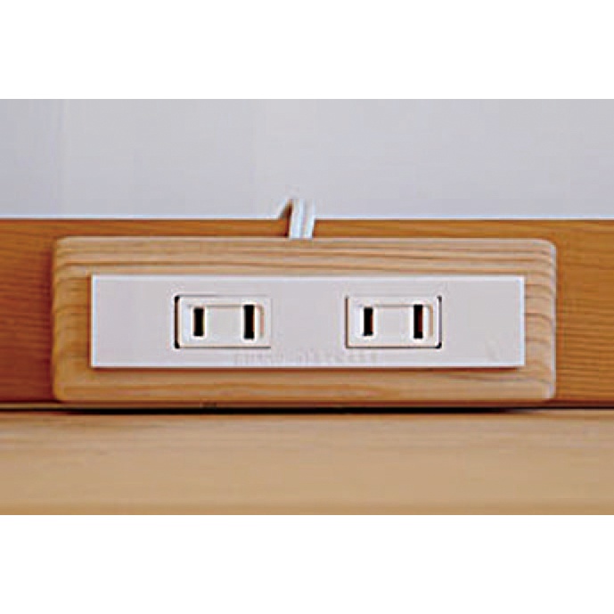 AC125V/15Ax2.0m コンセント(埋め込み/白)【EA815HP-2W】