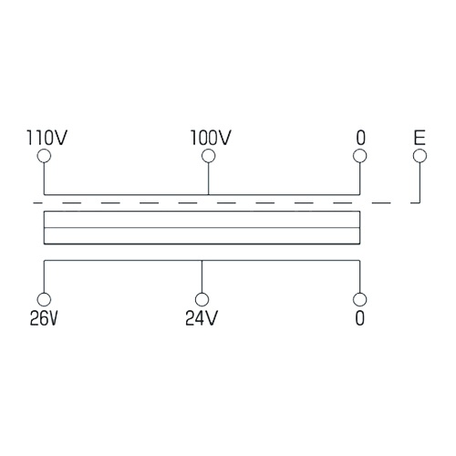 100VA/200V・220V ダウントランス(保護シールド付)【EA815ZY-32】