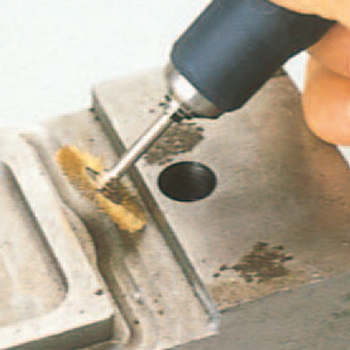 19mm/3.0mm軸 平型 軸付ブラシ(真鍮製)【EA819AJ-24】