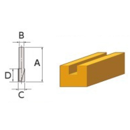 6× 6mm[ルーター用]超硬ストレートビット【EA828AC-22】