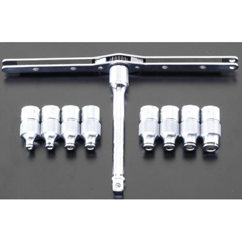 3/8”DR/M 1-M12 タップホルダーセット EA829A エスコ製｜電子部品
