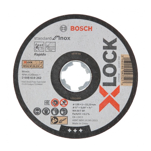 125×1.0mm 超薄型切断砥石(1枚/ステン/×-LOCK)【EA843XH-51】