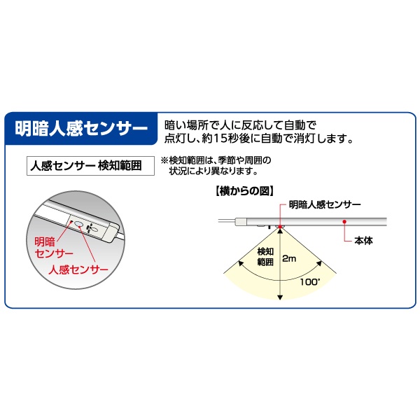 AC100V/7.5W LEDセンサーライト【EA864CB-171A】